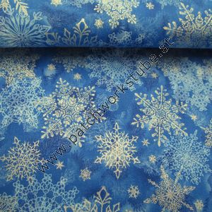 Holiday Flourish: Blau mit Schneekristallen